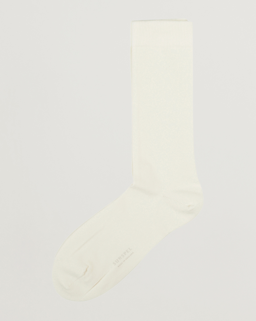 Herr | Underkläder | Sunspel | Cotton Blend Socks White