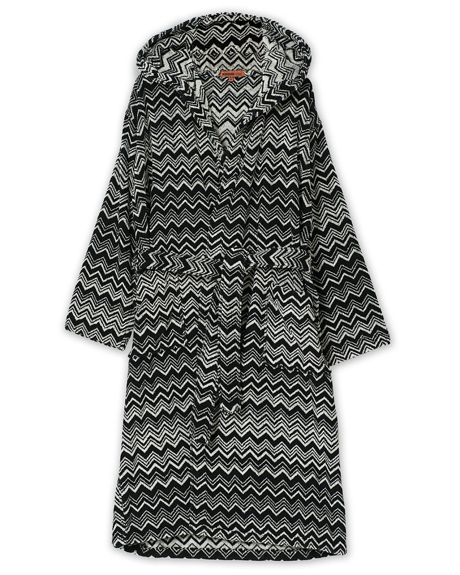 Herr | | Missoni Home | Keith Bathrobe Black/White