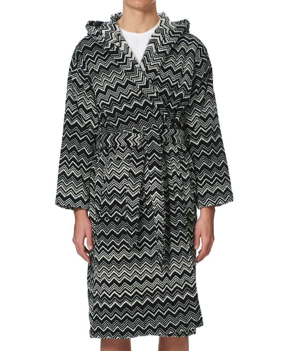 Herr | | Missoni Home | Keith Bathrobe Black/White