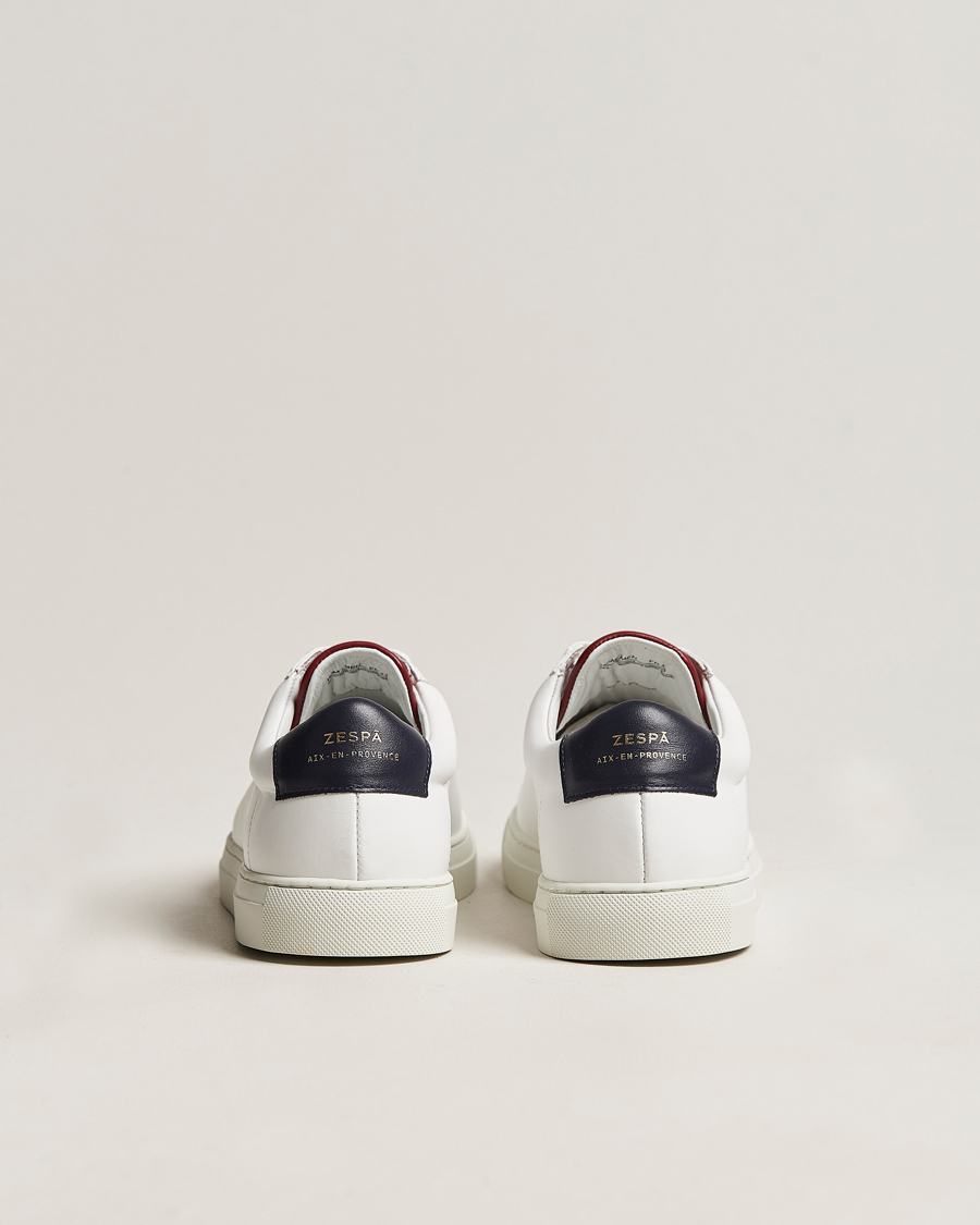Herr | Zespà ZSP4 Nappa Leather Sneakers White/France | Zespà | ZSP4 Nappa Leather Sneakers White/France
