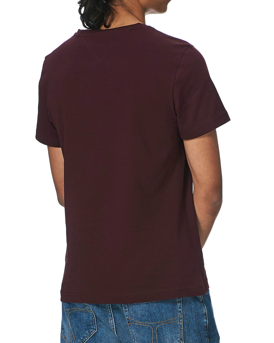 Herr | T-Shirts | Tommy Hilfiger | Logo Crew Neck Tee Deep Burgundy