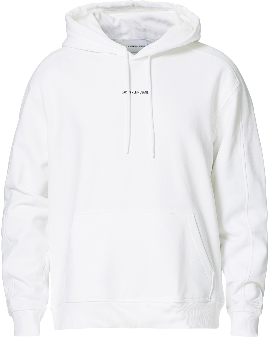 Herr | Tröjor | Calvin Klein Jeans | Micro Branding Hoodie Bright White