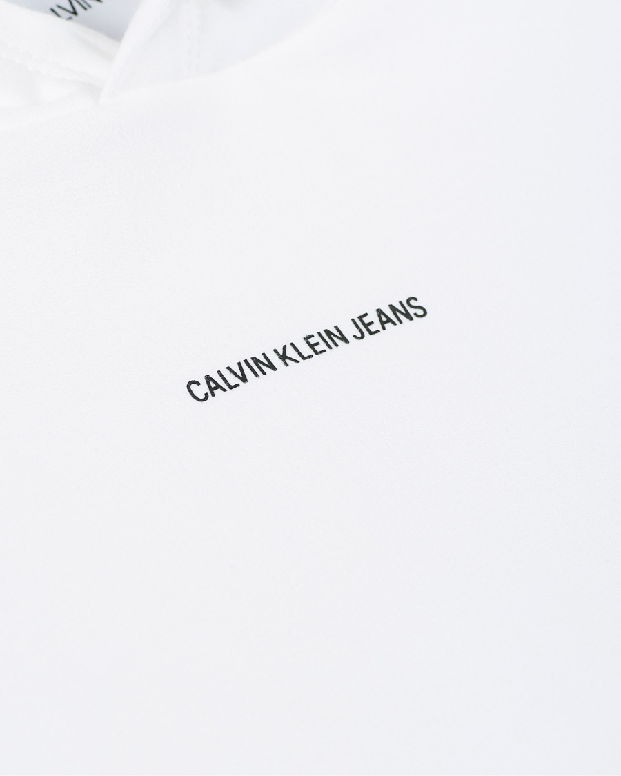 Herr | Tröjor | Calvin Klein Jeans | Micro Branding Hoodie Bright White