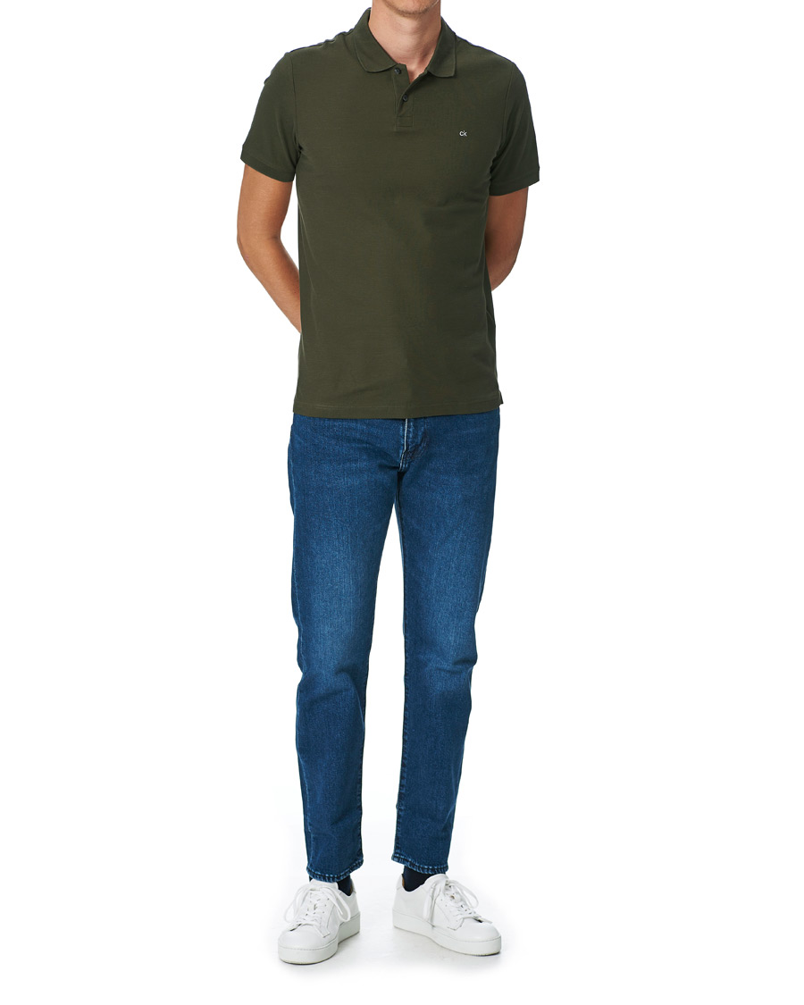 Herr | Pikéer | Calvin Klein | Slim Fit Refined Polo Dark Olive