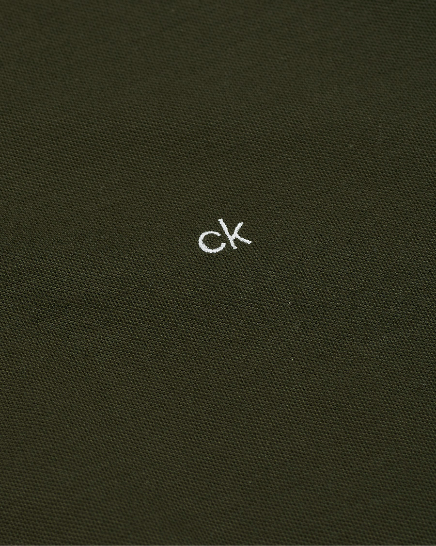 Herr | Pikéer | Calvin Klein | Slim Fit Refined Polo Dark Olive