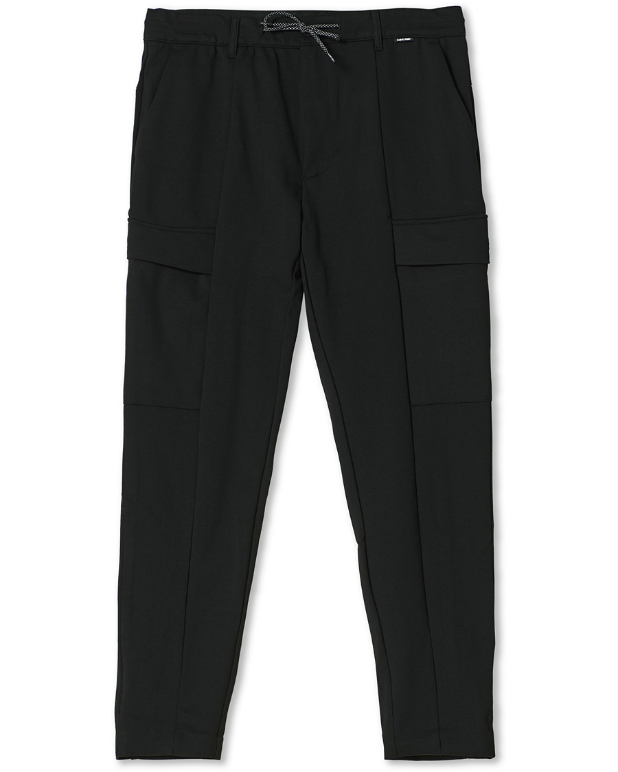 Herr | Byxor | Calvin Klein | Comfort Knit Cargo Pants Black
