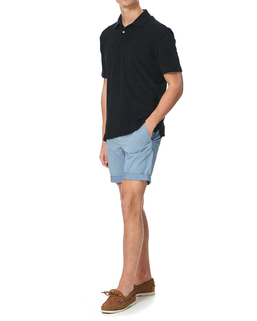 Herr | Shorts | J.Lindeberg | Nathan Super Satin Shorts Steel Blue