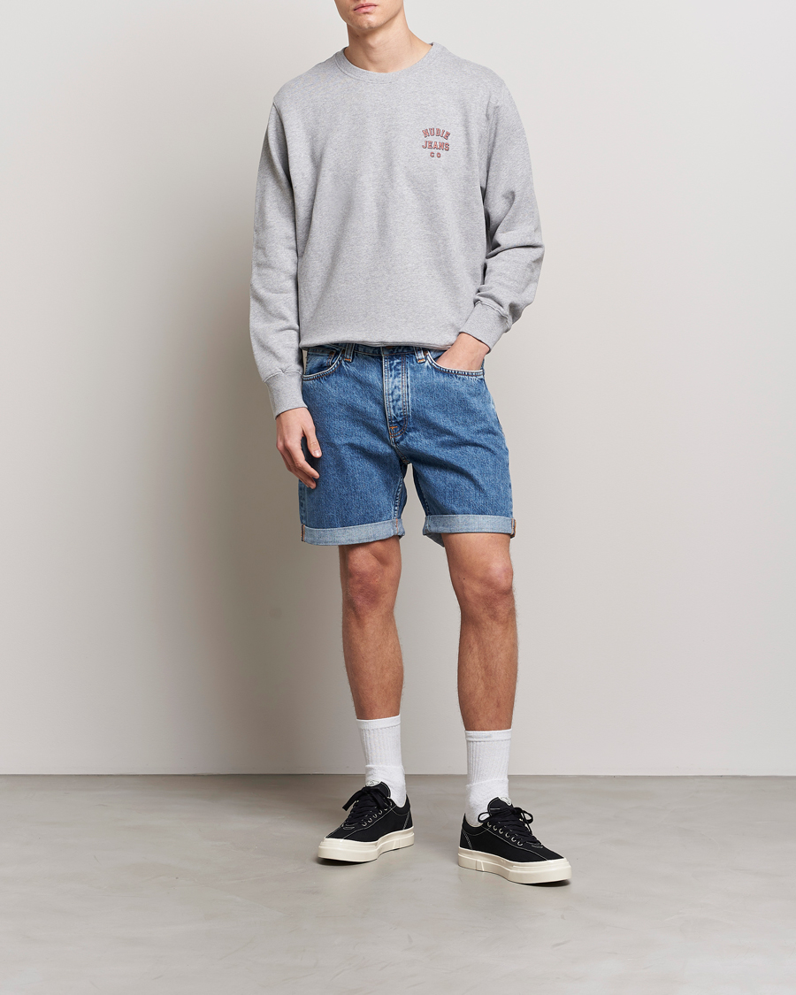 Herr | Shorts | Nudie Jeans | Josh Stretch Denim Shorts Friendly Blue