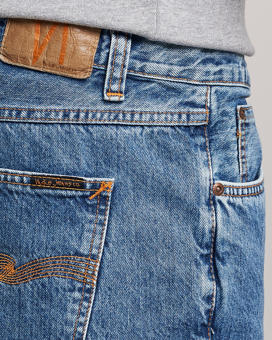 Herr | Shorts | Nudie Jeans | Josh Stretch Denim Shorts Friendly Blue