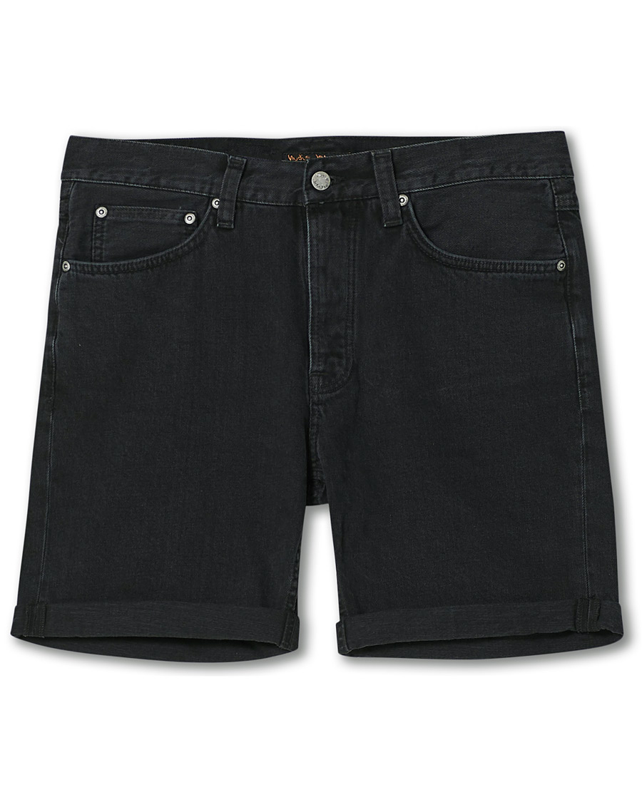 Herr | Shorts | Nudie Jeans | Josh Stretch Denim Shorts Black Water