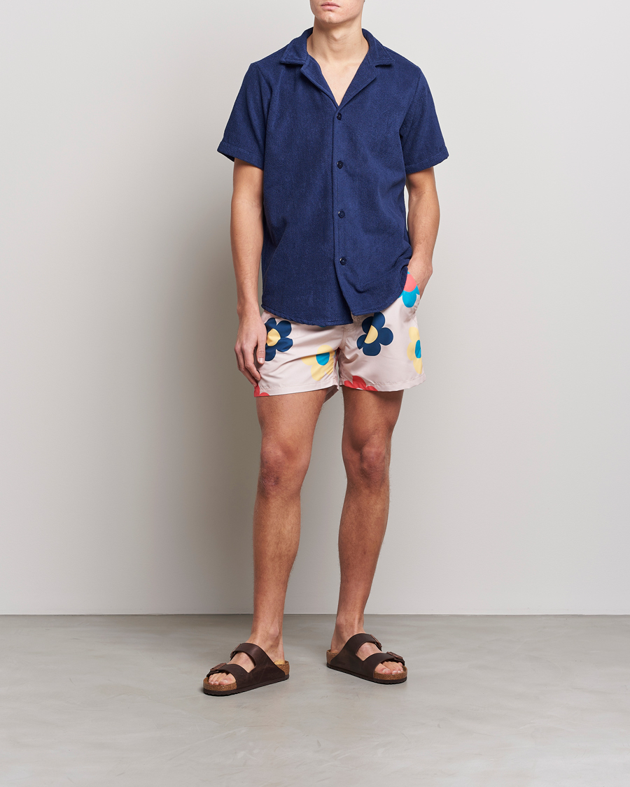 Herr | Badbyxor | OAS | Printed Swimshorts Daisy