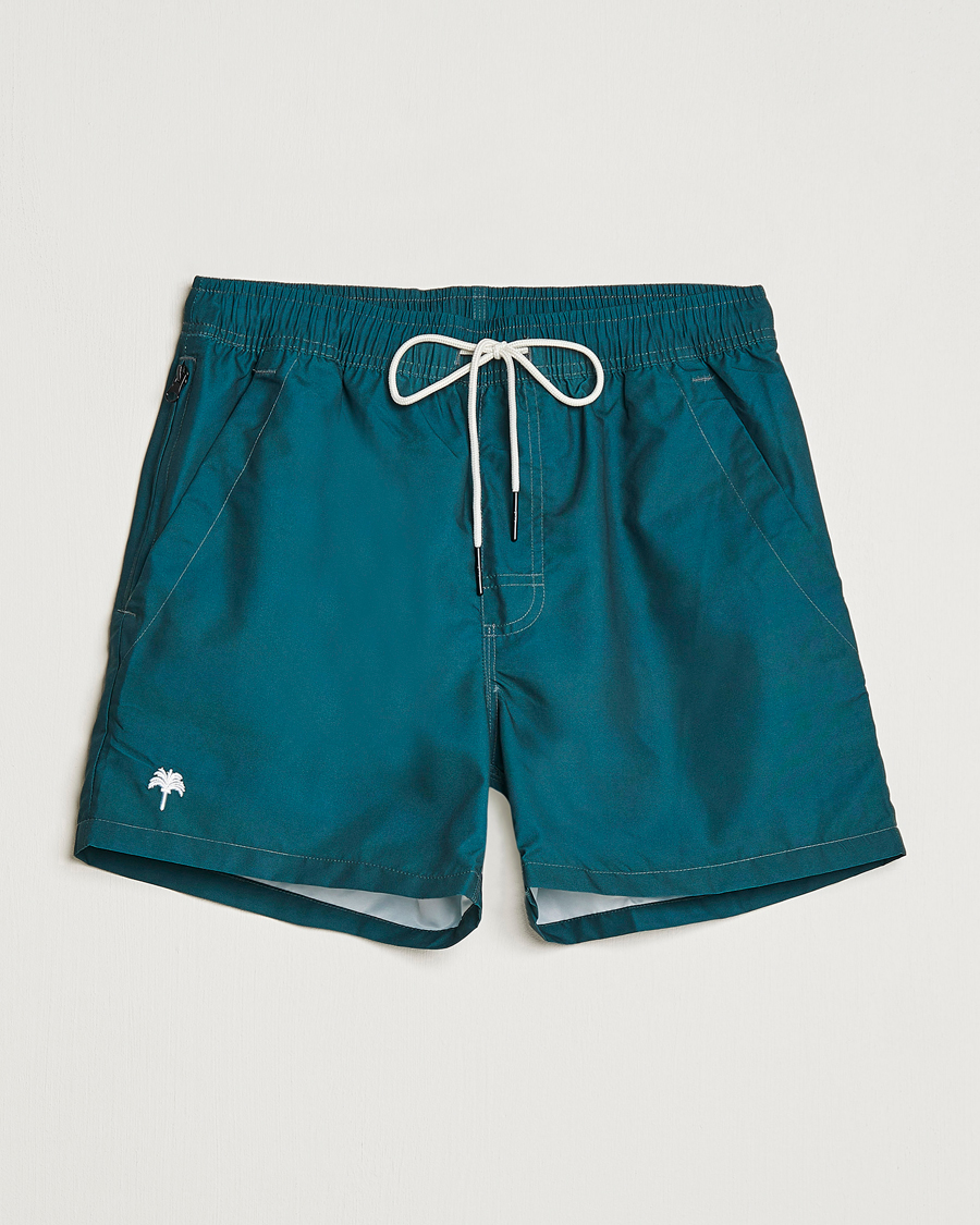 Herr | Badbyxor | OAS | Plain Swimshorts Dark Green