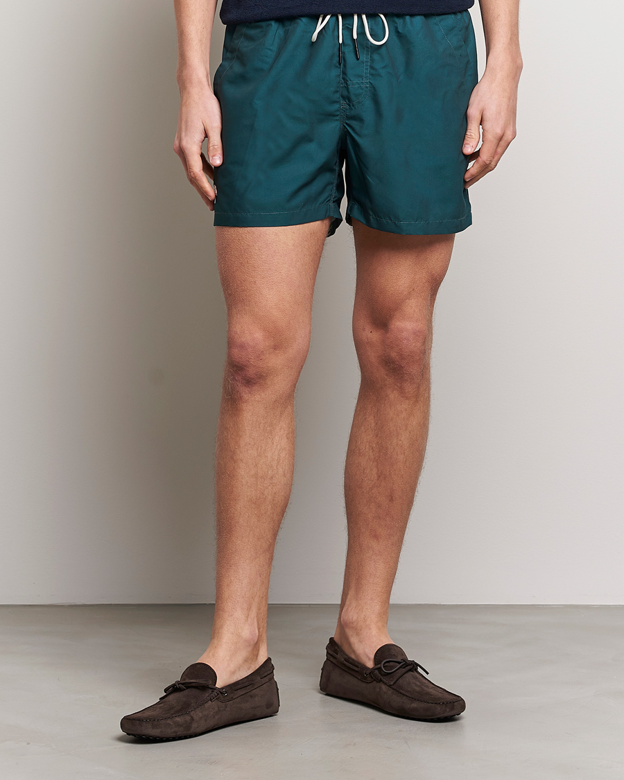 Herr | Badbyxor | OAS | Plain Swimshorts Dark Green