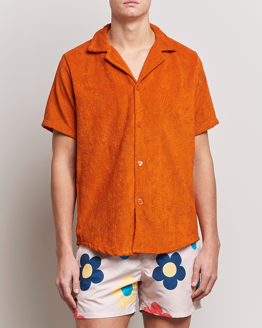 Herr | Kortärmade skjortor | OAS | Terry Cuba Short Sleeve Shirt Terracotta