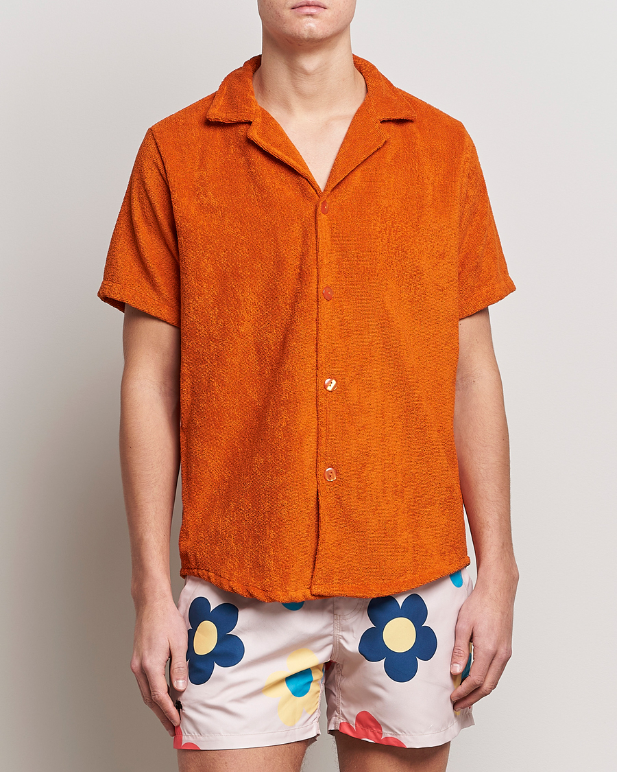 Herr | Terry | OAS | Terry Cuba Short Sleeve Shirt Terracotta