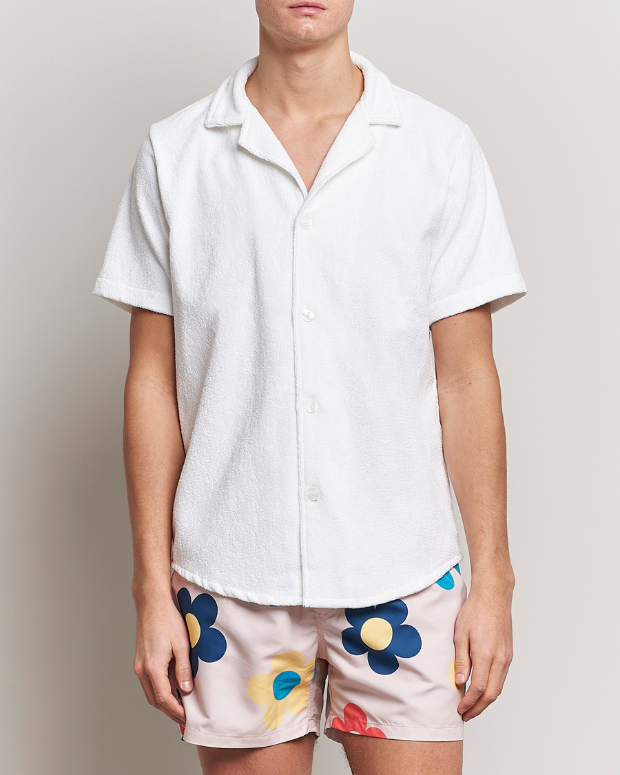 Herr | Casual | OAS | Terry Cuba Short Sleeve Shirt White