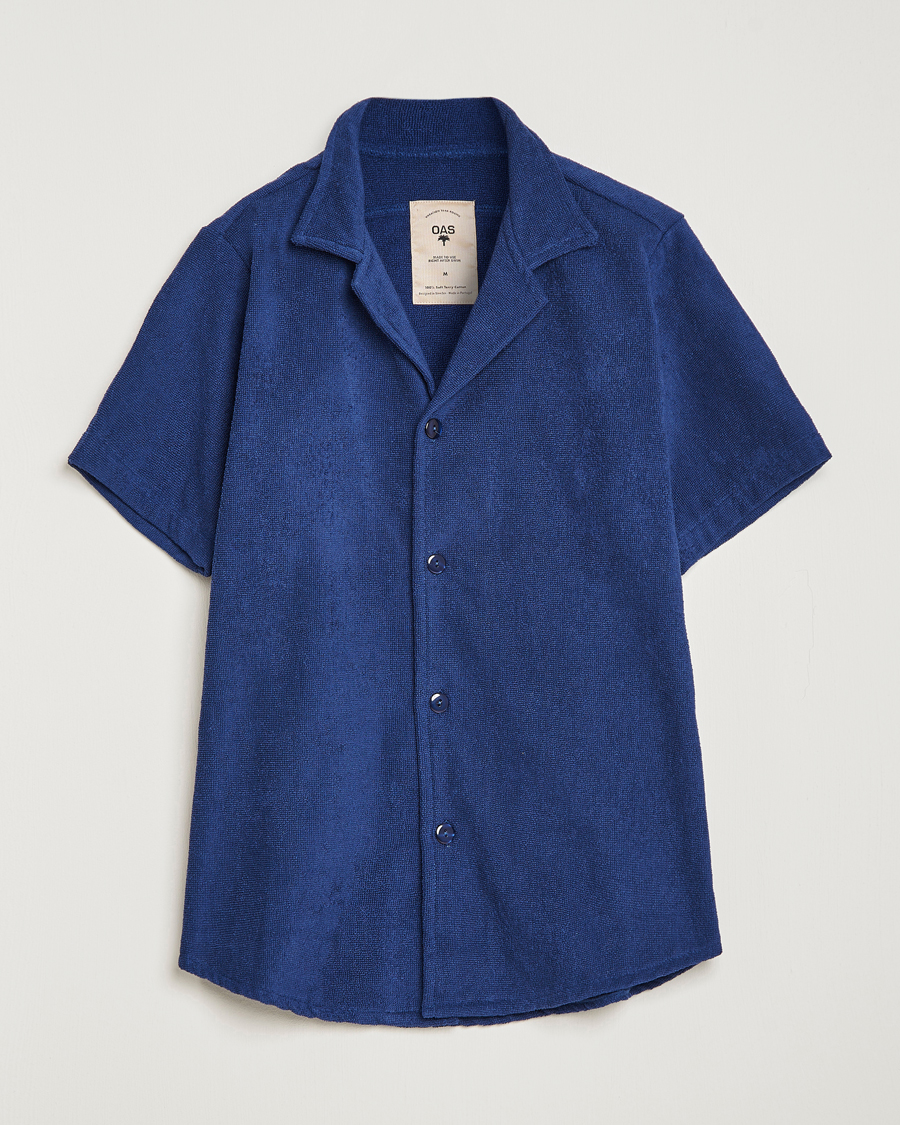 Herr | Skjortor | OAS | Terry Cuba Short Sleeve Shirt Navy