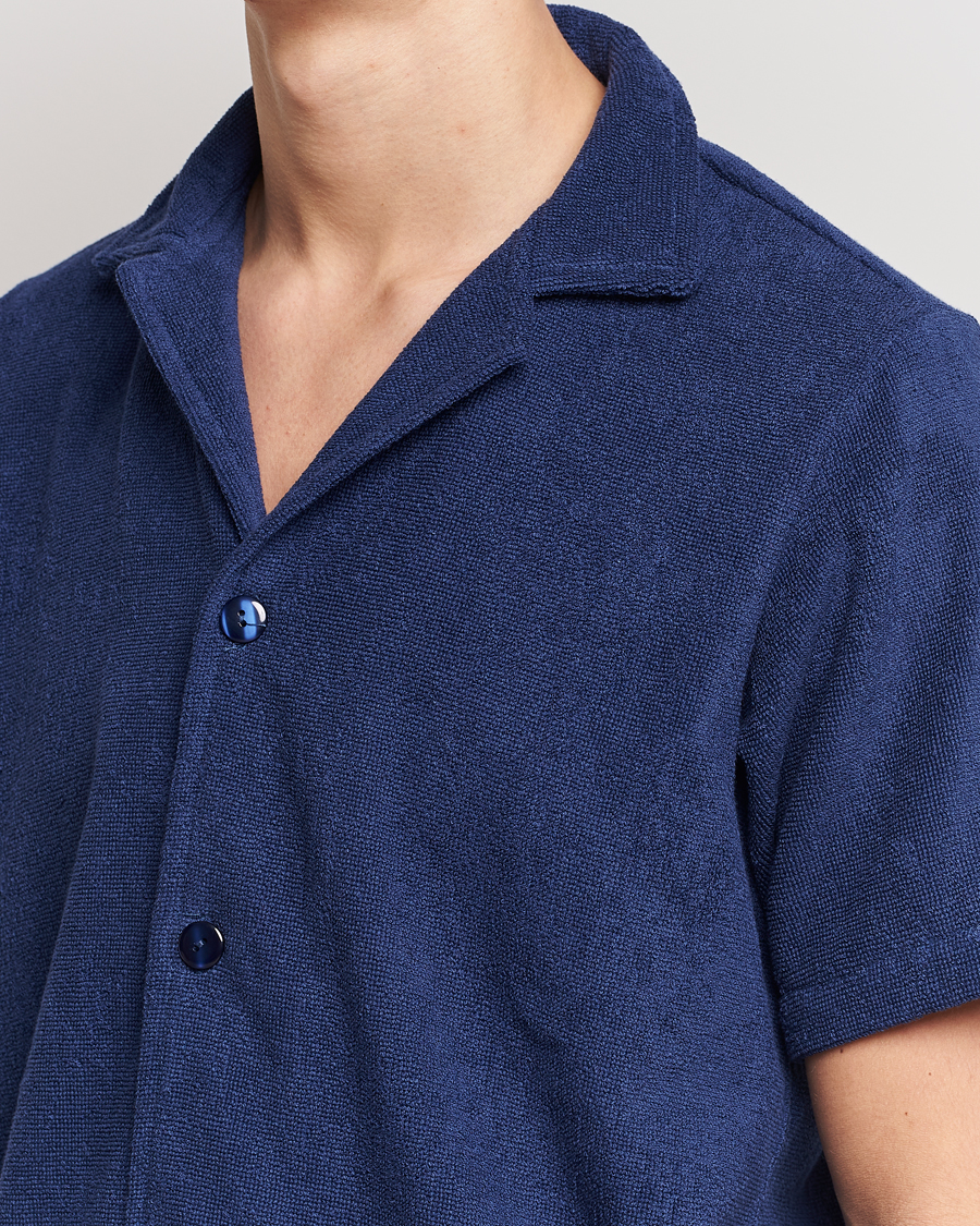Herr | Skjortor | OAS | Terry Cuba Short Sleeve Shirt Navy