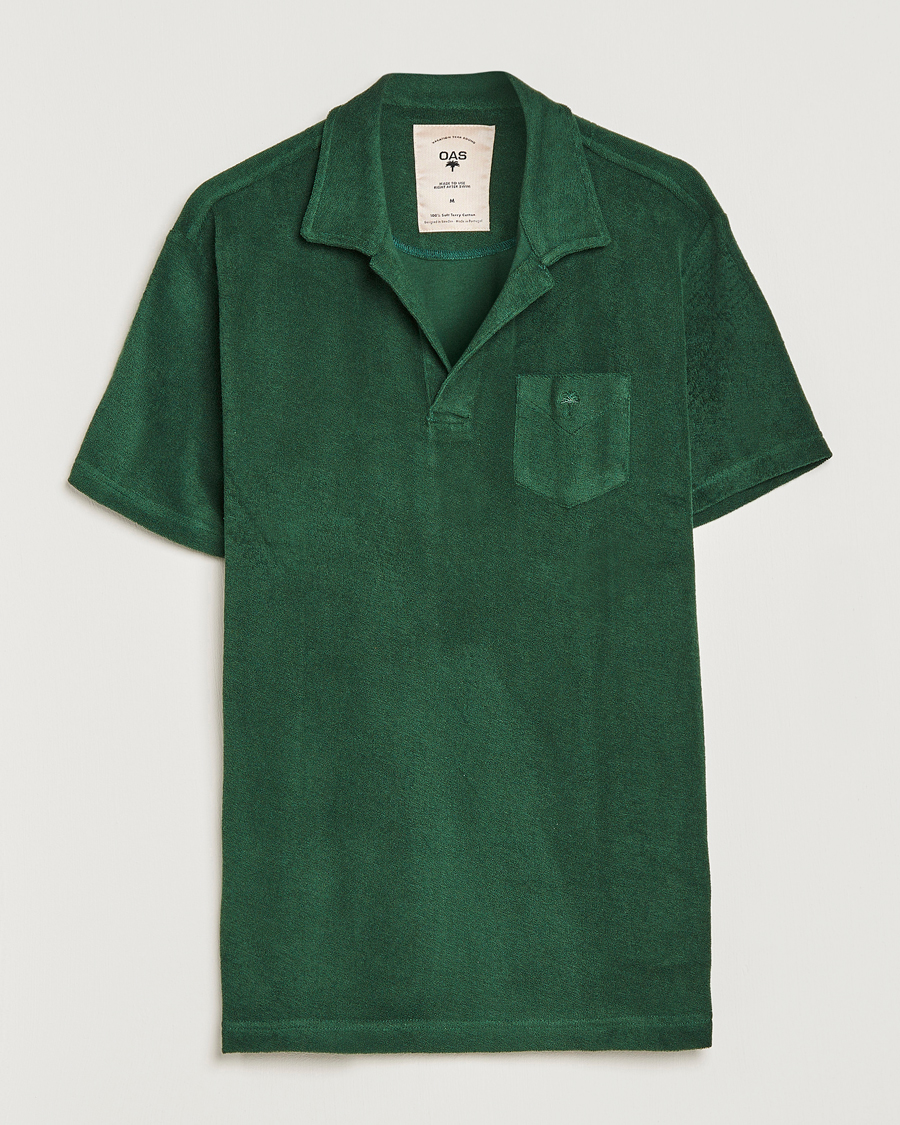Herr | Pikéer | OAS | Short Sleeve Terry Polo Dark Green