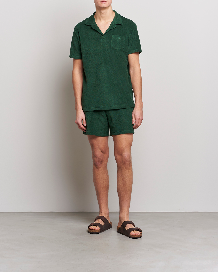 Herr | Pikéer | OAS | Short Sleeve Terry Polo Dark Green