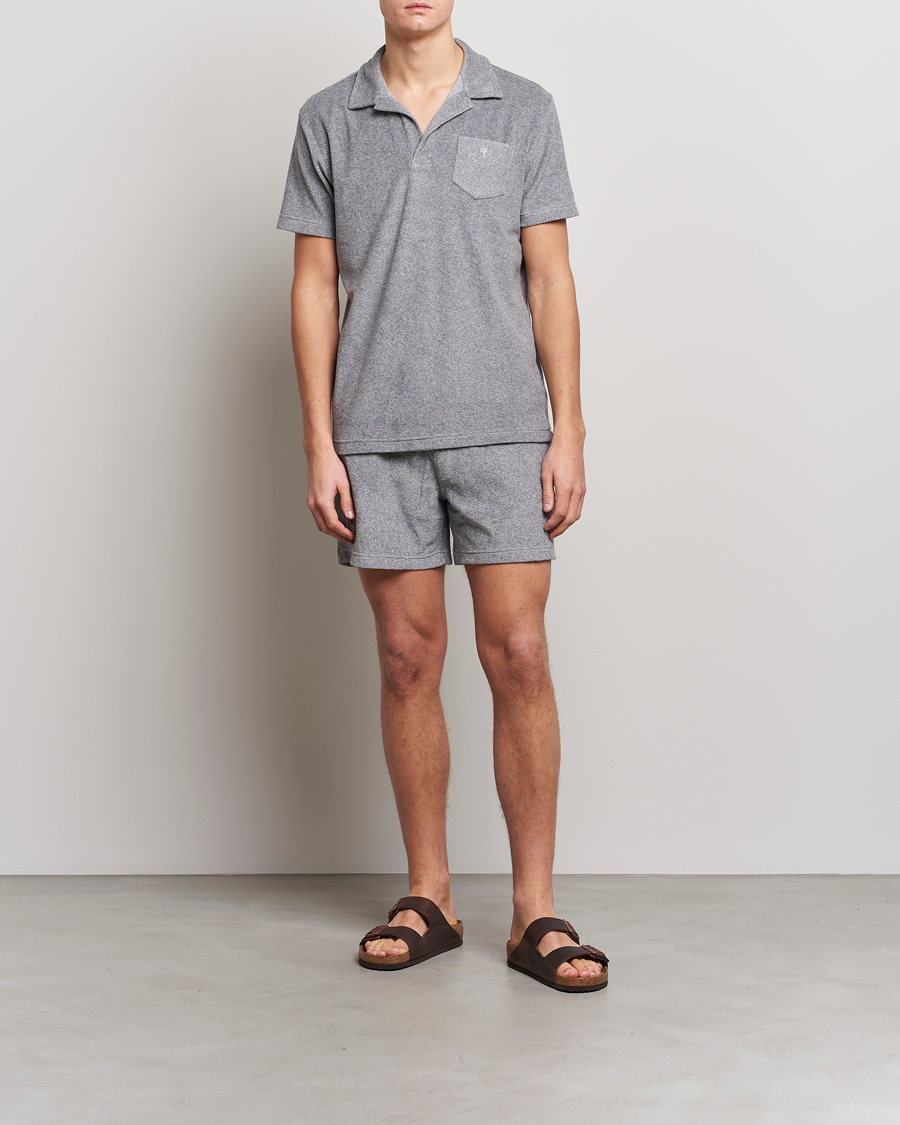 Herr | Pikéer | OAS | Short Sleeve Terry Polo Grey Melange