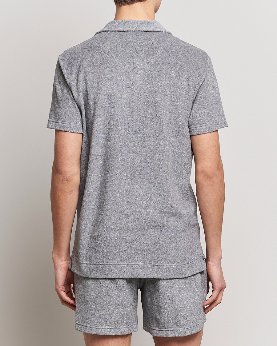 Herr | Pikéer | OAS | Short Sleeve Terry Polo Grey Melange
