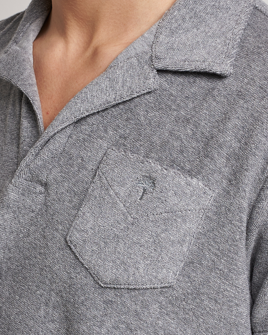 Herr | Pikéer | OAS | Short Sleeve Terry Polo Grey Melange