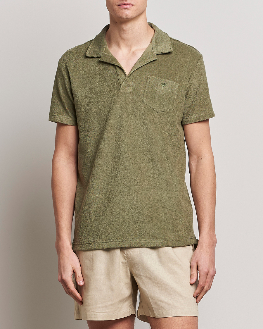 Herr | Kortärmade pikéer | OAS | Short Sleeve Terry Polo Khaki