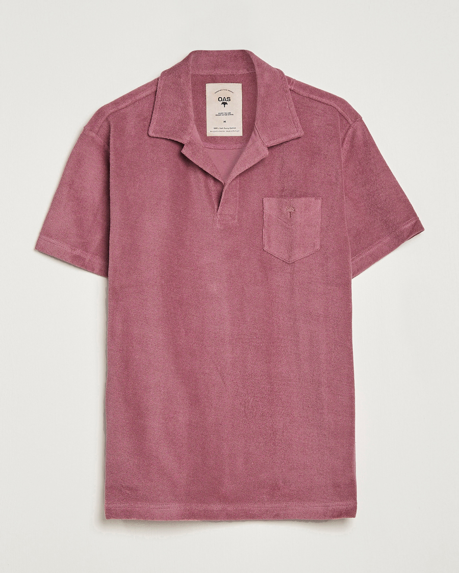 Herr | Pikéer | OAS | Short Sleeve Terry Polo Dusty Plum