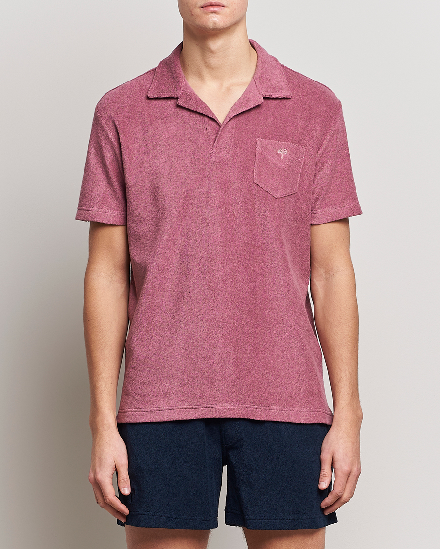 Herr | Terry | OAS | Short Sleeve Terry Polo Dusty Plum