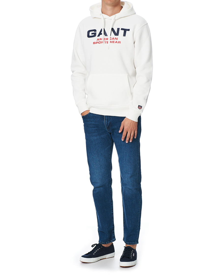 Herr | Tröjor | GANT | Retro Shield Hoodie Eggshell