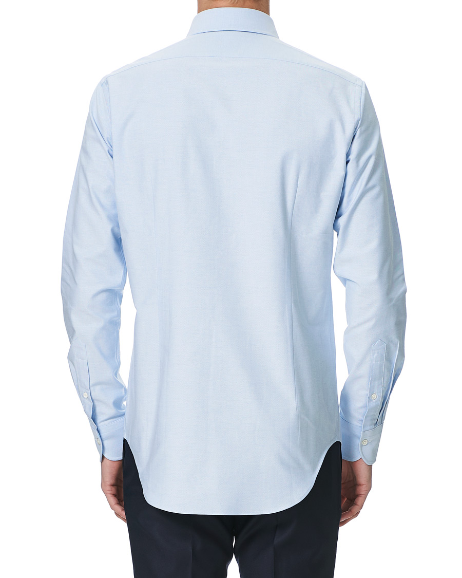 Herr | Skjortor | Kamakura Shirts | Slim Fit Oxford Tab Collar Shirt Light Blue