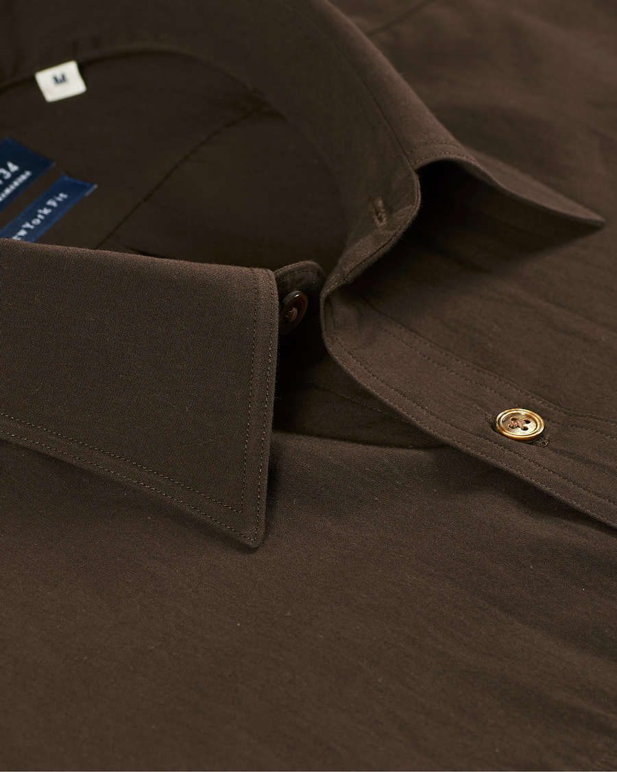 Herr | Skjortor | Kamakura Shirts | Double Pocket Overshirt Brown
