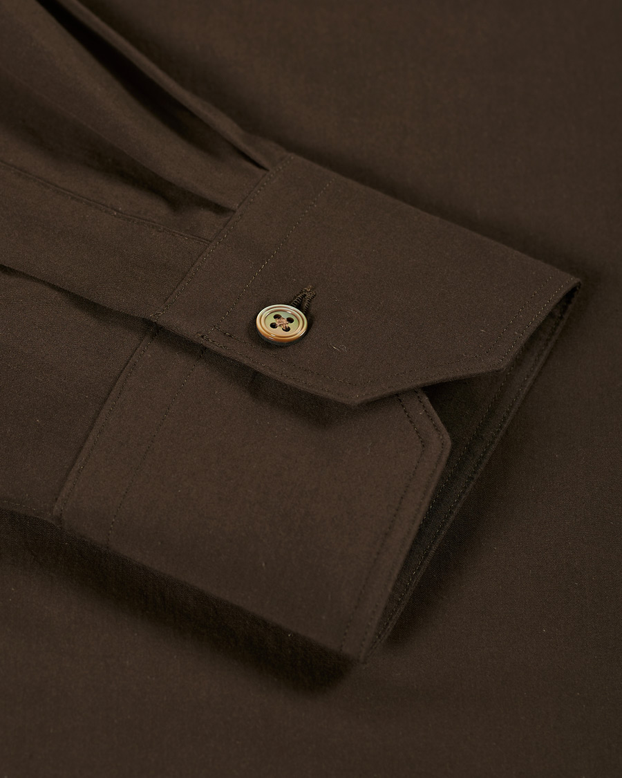 Herr | Skjortor | Kamakura Shirts | Double Pocket Overshirt Brown