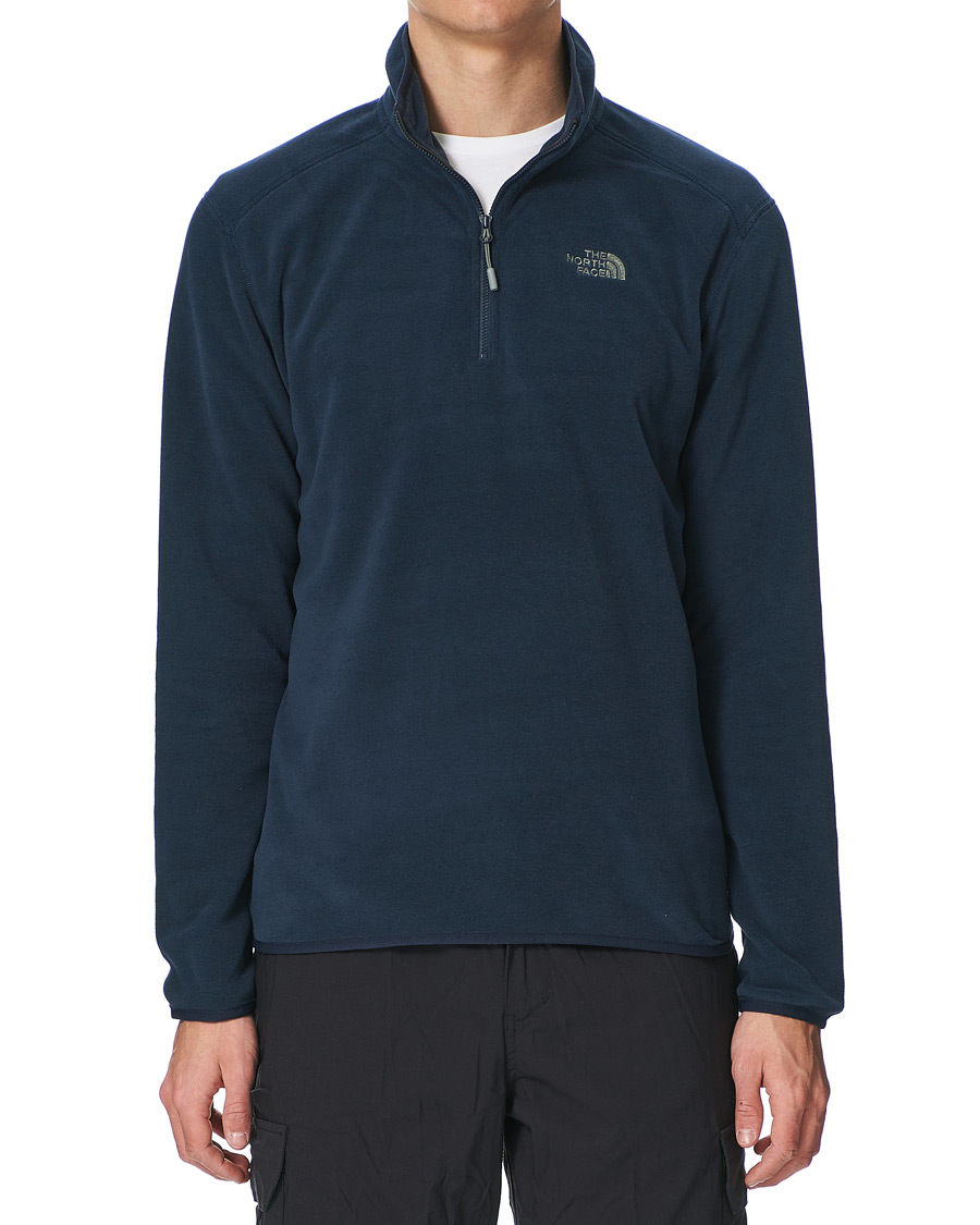 the north face 100 glacier full zip fleece in navy