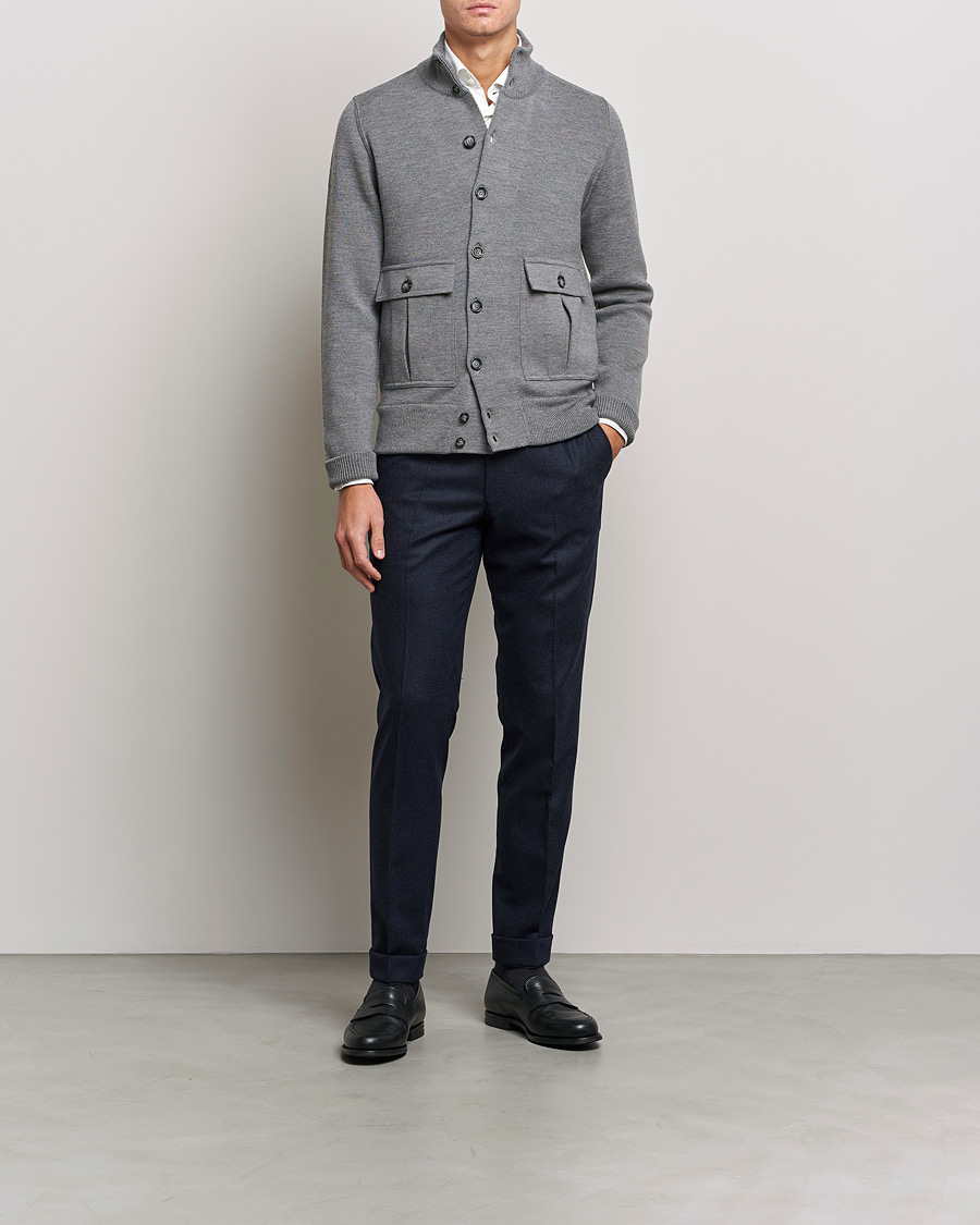 Herr | Jackor | Valstar | Valstarino Merino Wool Jacket Grey Melange