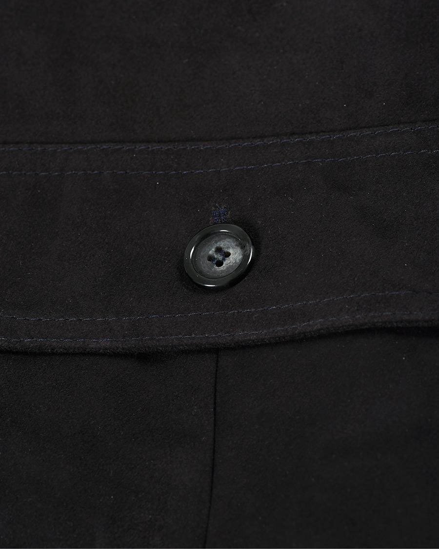 Herr | Jackor | Valstar | Valstarino Suede Combo Jacket Navy Suede