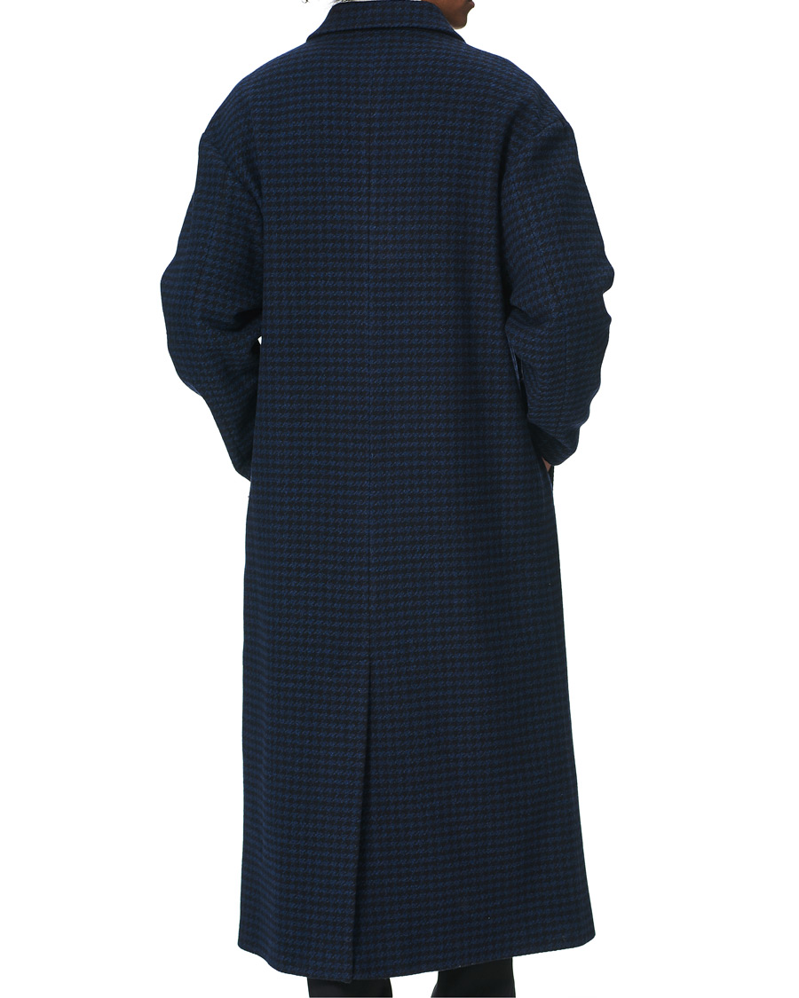 Herr | Jackor | J.Lindeberg | Willy Double Breasted Houndstooth Coat Navy