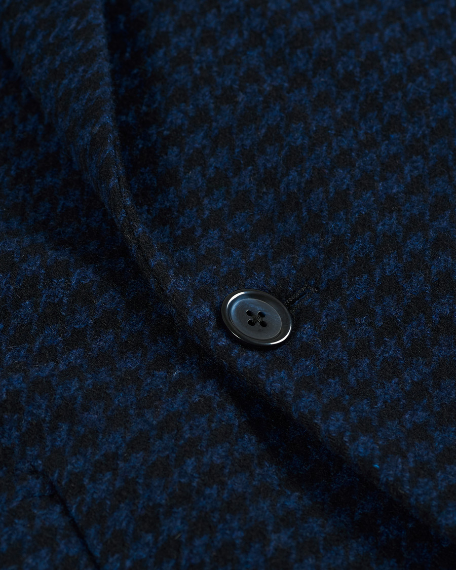 Herr | Jackor | J.Lindeberg | Willy Double Breasted Houndstooth Coat Navy