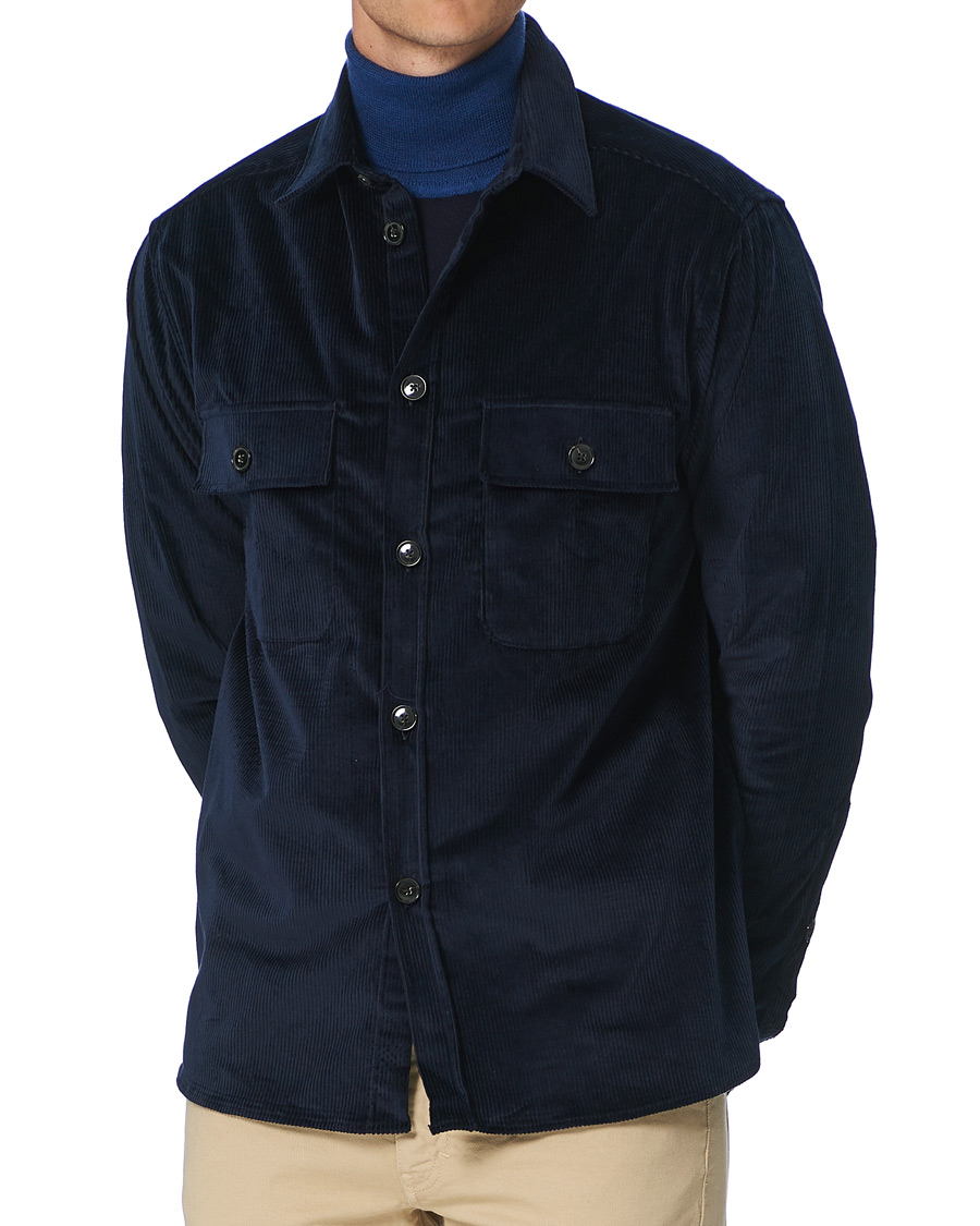 Herr | Skjortor | J.Lindeberg | Regular Fit Corduroy Shirt Jacket Navy