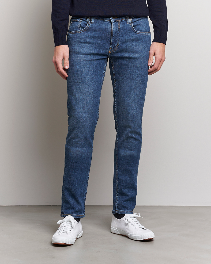 Herr | Blå jeans | J.Lindeberg | Jay Active Super Stretch Jeans Mid Blue