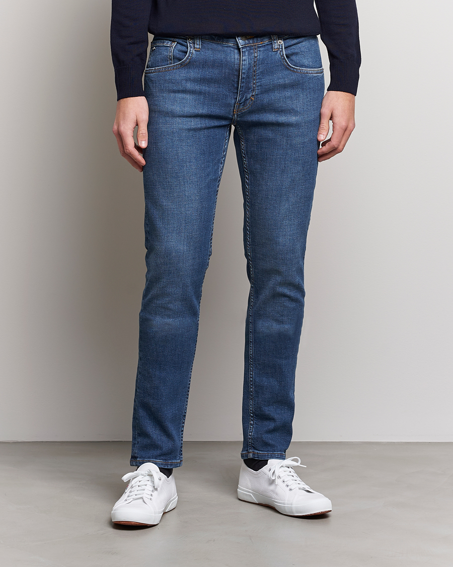 Herr | Kläder | J.Lindeberg | Jay Active Super Stretch Jeans Mid Blue