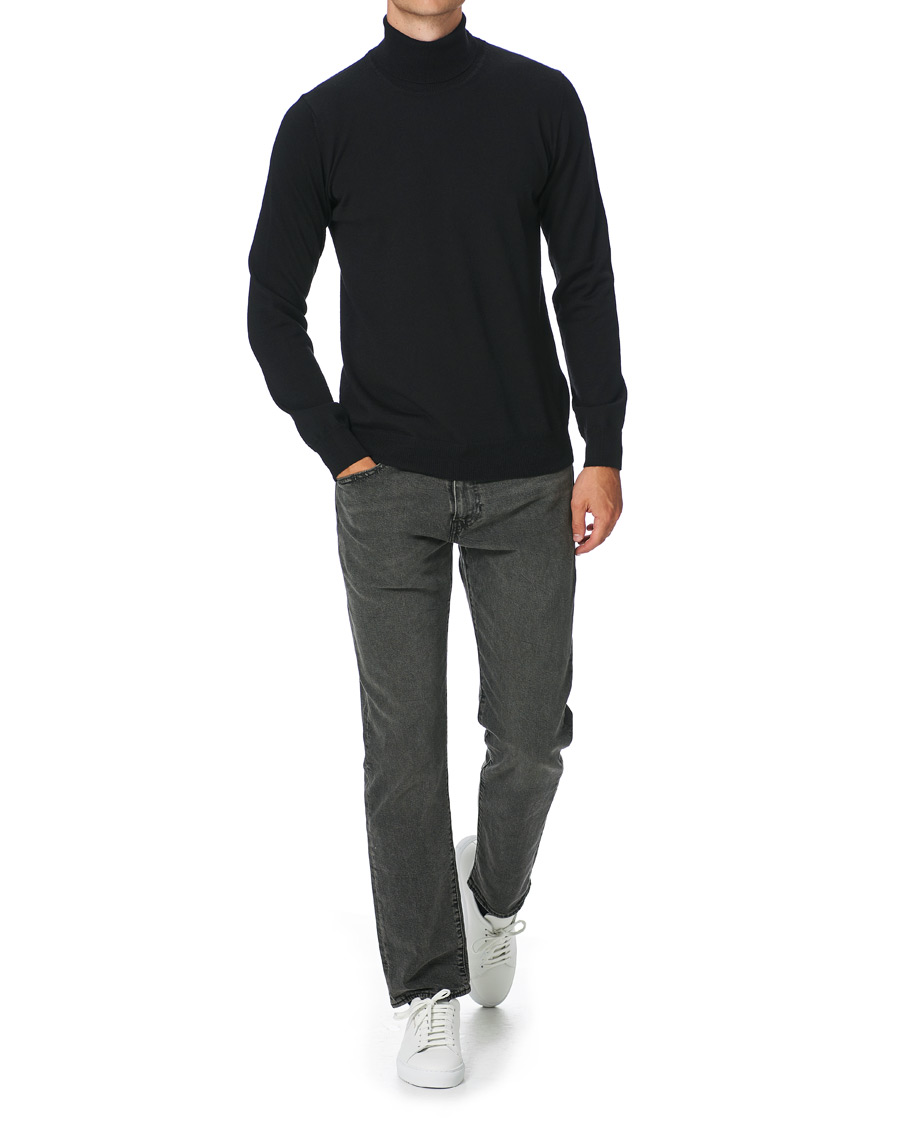 Herr | Tröjor | J.Lindeberg | Lyd True Merino Turtleneck Black