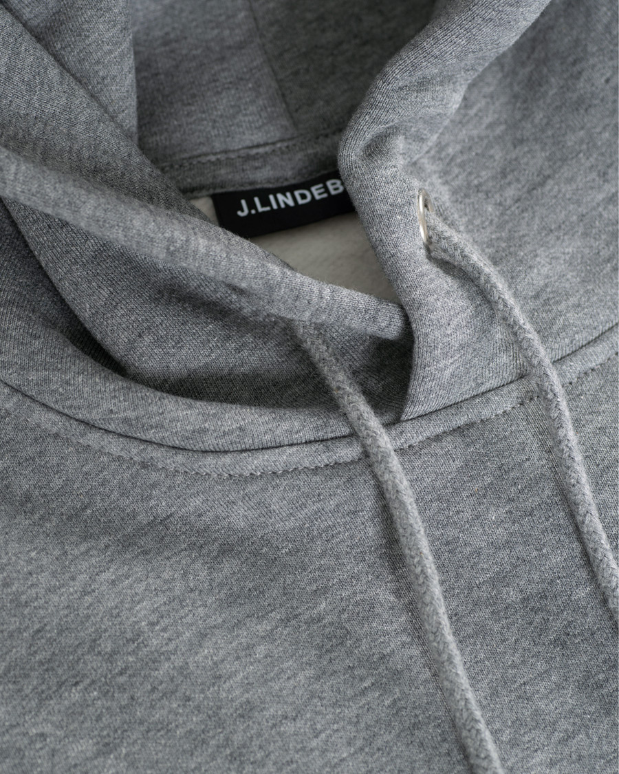 Herr | Tröjor | J.Lindeberg | Chip Pocket Hoodie Stone Grey Melange