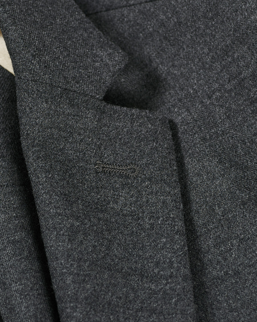 Herr | Kavajer | Barena | Borgo Unconstructed Flannel Blazer Grey Melange
