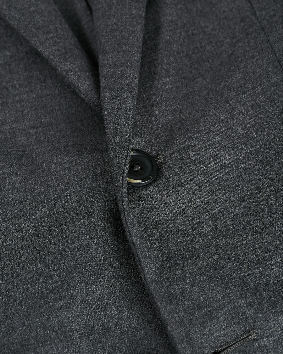 Herr | Kavajer | Barena | Borgo Unconstructed Flannel Blazer Grey Melange
