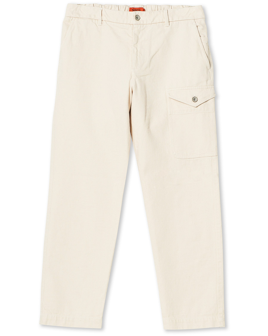 Herr | Byxor | Barena | Slim Fit Work Chinos Ecru
