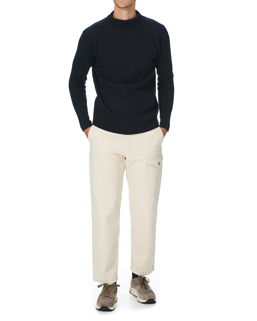 Herr | Byxor | Barena | Slim Fit Work Chinos Ecru