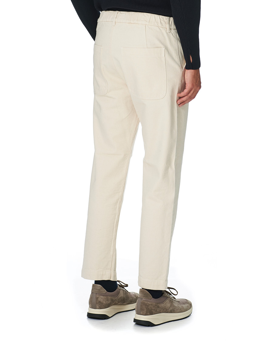 Herr | Byxor | Barena | Slim Fit Work Chinos Ecru