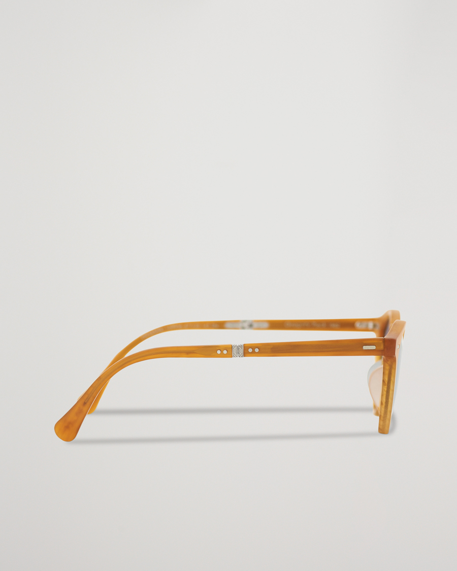 Herr | Runda solglasögon | Oliver Peoples | Gregory Peck 1962 Folding Sunglasses Matte Amber